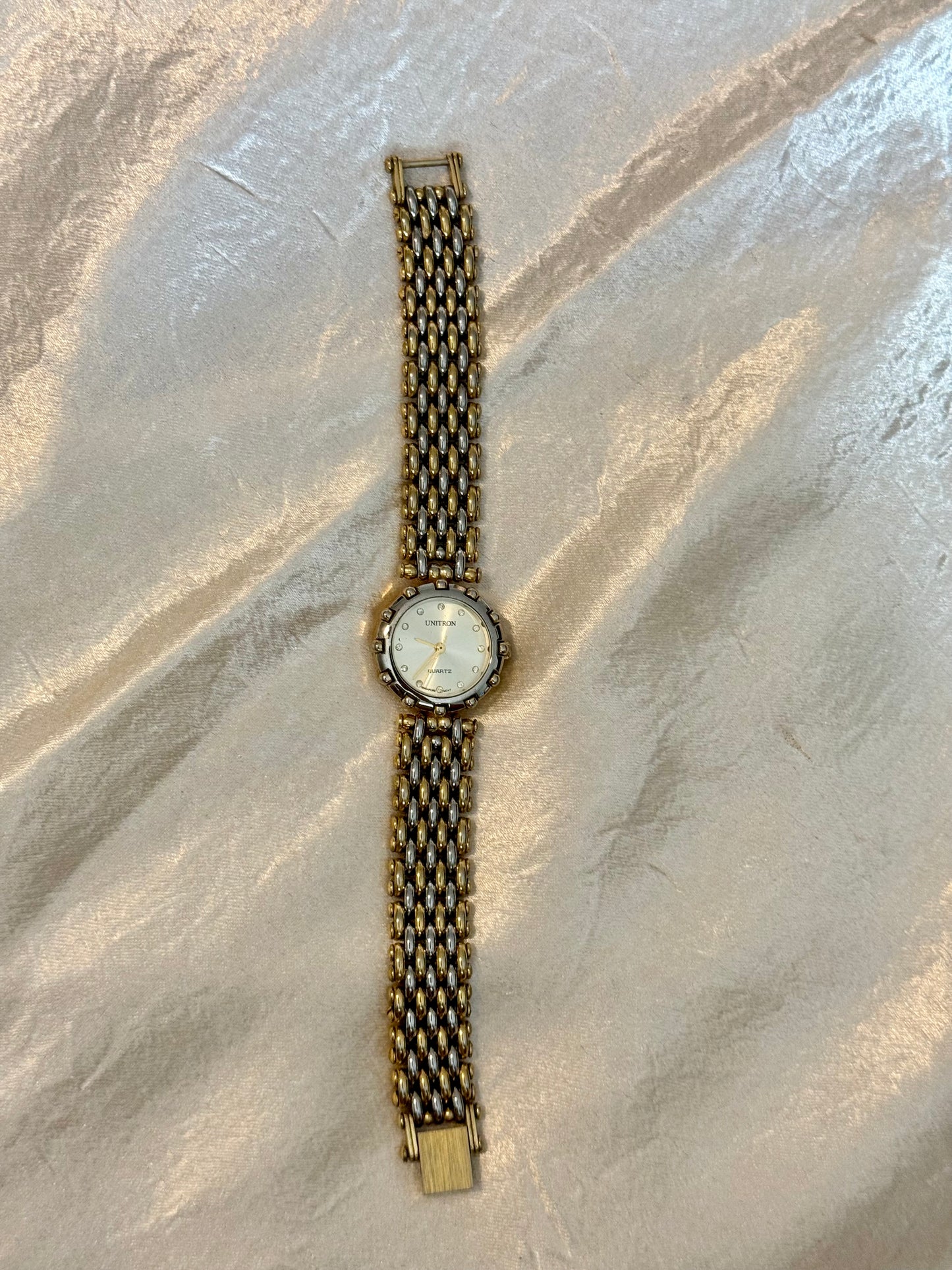 Unitron vintage gold and silver watch